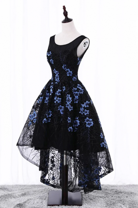 Chic Black Prom Dress Lace Long Prom Dress,pl1721