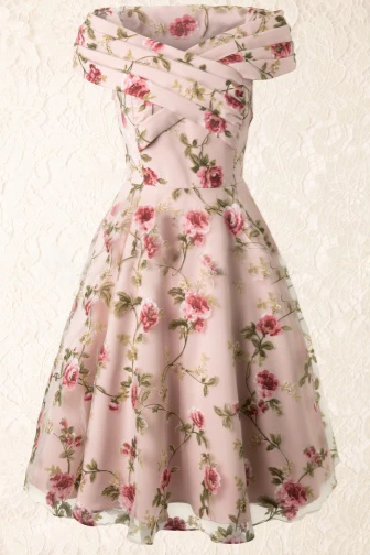 Pink Floral Homecoming Dress Lace Homecoming Dress,pl1722