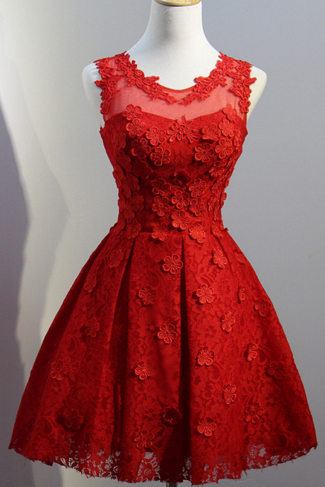 Red Homecoming Dress,short Homecoming Dress,pl1772
