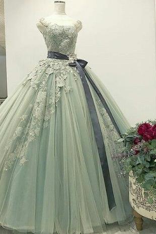A Line Lace Ball Gown Prom Dress Evening Gown,pl1892