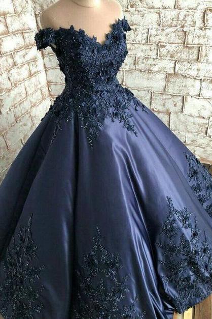 Beautiful Blue Formal Ball Gown Prom Dress,pl2071