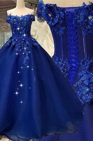 Lace Applique Prom Dress, Elegant Prom Dress, Prom Ball Gown, 2021 Prom Dresses,pl2099