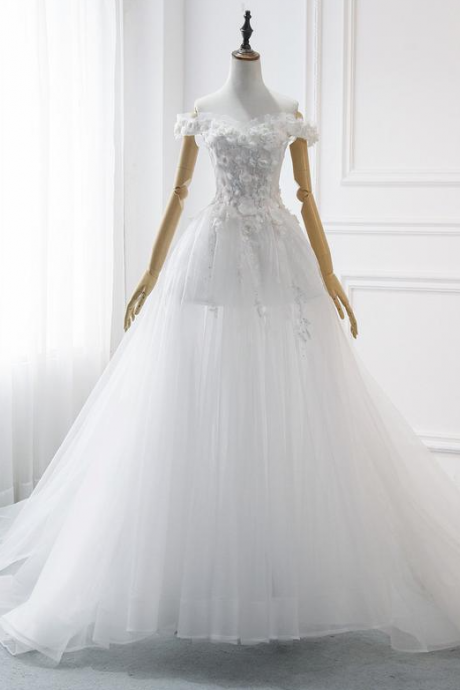 Super Charming Wedding Dresses Ball Gown Custom Color Prom Dress with Floral 3D FlowerTop Sexy See Through Skirt Bridal Wedding Party Gown,PL2123