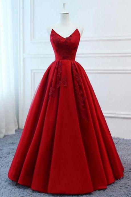 High Quality Silk Satin 2021 Modest Prom Dresses Long Red Wedding Evening Dress Floral Tulle Women Formal Party Gown Bride Gown Corset