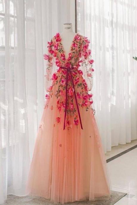 Flower Dress Party Dress Evening Dress Ball Gown Prom Dress,pl2184