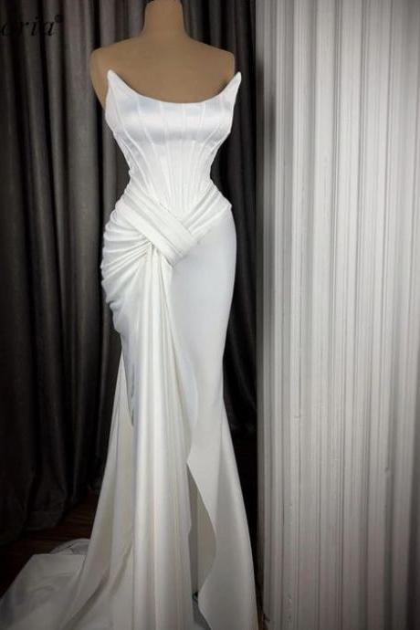 White Elegant Evening Dresses Long Formal Celebrity Dresses Evening Wear,pl2241