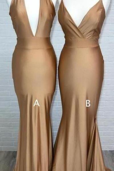Gold Sequin Flattering Mermaid Prom Gown Thin Straps #prom #dresses,pl2542