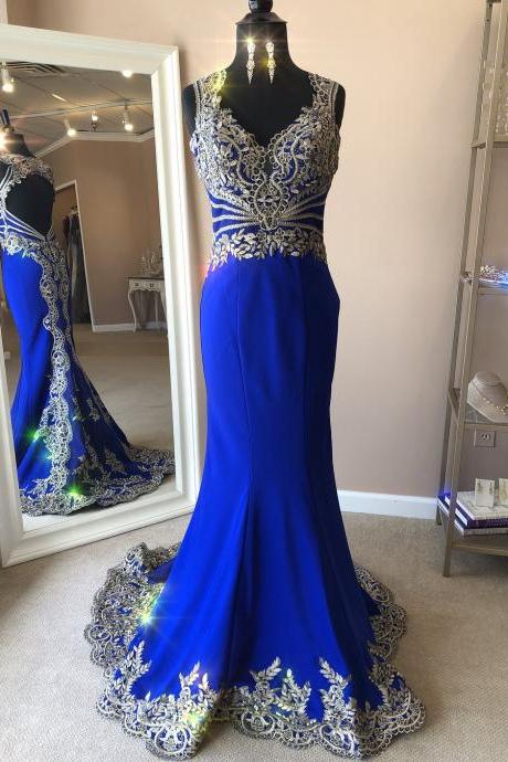 Royal Blue Prom Dresses, Long Prom Dress, Prom Dress ,pl2643
