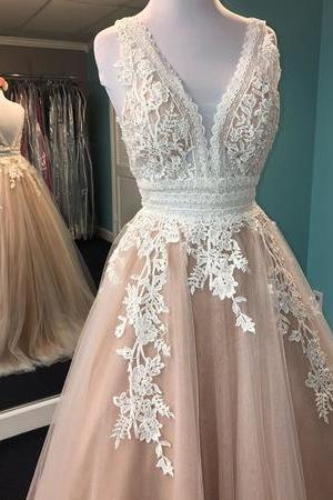 Two Pieces Prom Dresses, Lace Prom Dresses, Long Prom Dress, Prom Dress ,pl2645