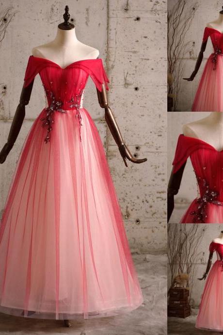 Unique Formal Evening Dress Sequined Dress With Appliques Dress Pattern Women Long Dress Sweetheart Off Shoulder Dress Sleeveless Red