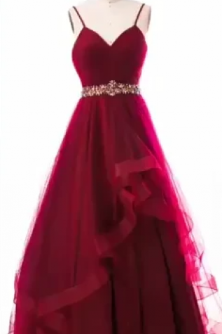 Newest Spaghetti Straps A-line Prom Dresses, Evening Dress Prom Gowns, Formal Women Dress,prom Dress,pl2787
