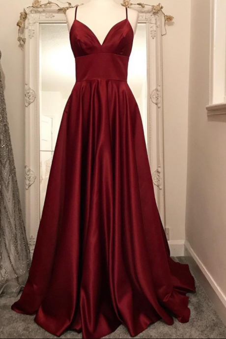 Charming Prom Dress,spaghetti Straps Prom Dress,a-line Prom Dress,long Prom Dress,evening Dress,pl2823