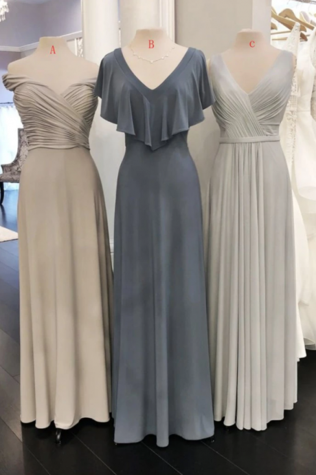 Simple Chiffon Long Prom Dress Evening Dress,pl2837