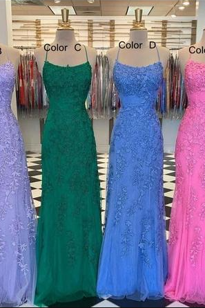 2021 Mermaid Long Prom Dresses With Appliques And Beading Fashion Formal Dress Lace Up Back,pl2843