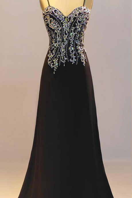 Charming Prom Dress, Sexy Spaghetti Straps Evening Dresses,beaded Prom Dress, Formal Evening Dress, Long Prom Dress,pl2894