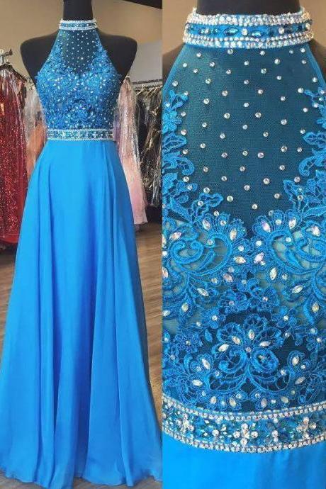 Boho Prom Dresses, A-line/princess Chiffon Backless Beaded 2021 Sell Prom Dresses,pl2899
