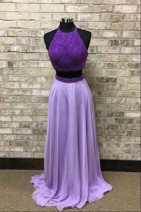 Charming Beaded Corset Long Prom Dresses Two Pieces Women Party Gowns ,a Line Women Gowns,pl3048