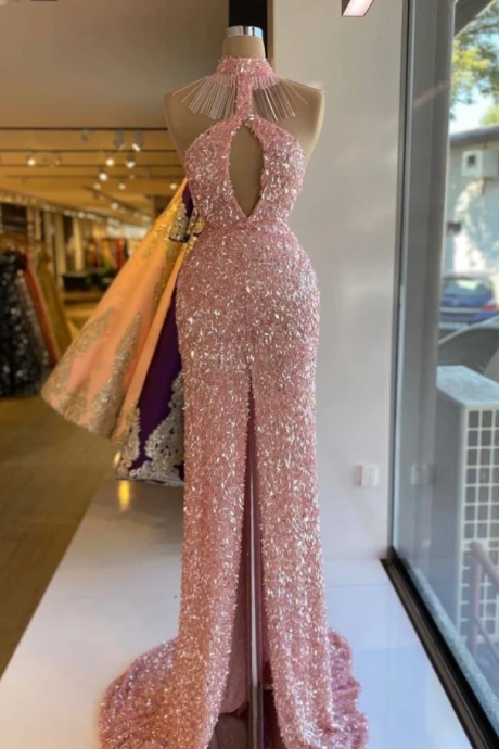 Pink Prom Dress Fashion Evening Dress,pl3217