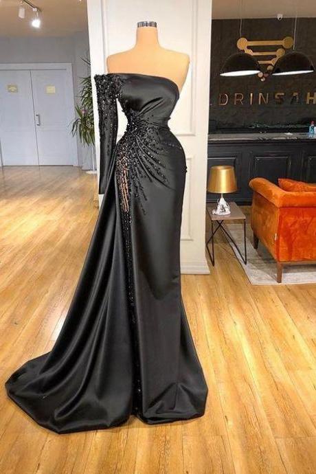 Elegant Evening Dress , Black Long Prom Evening Dresses.pl3229