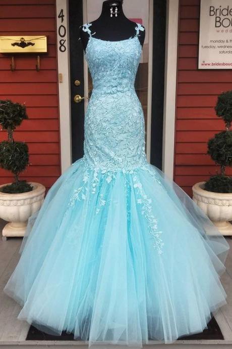 Charming Prom Dress,tulle Prom Dress,mermaid Prom Dress,spaghetti Straps Prom Dress,pl3298