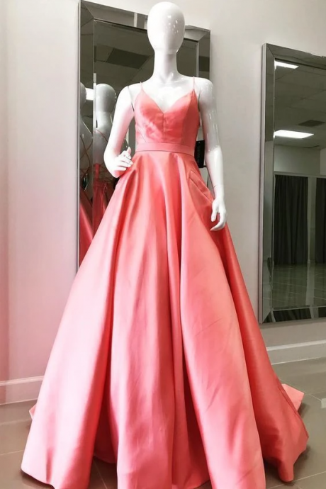 Elegant Formal Evening Dress, Spaghetti Straps Long Prom Dresses,pl3302