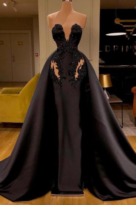 Custom Black African Wedding Reception Gown, Satin Black Wedding Dress, African Lace Wedding Dress, Mermaid Prom Dress, Evening Party