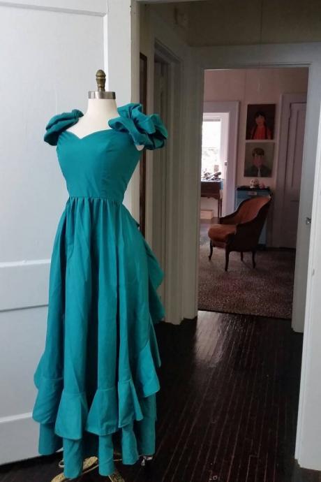 Party Dress Teal Prom Gown,pl3385