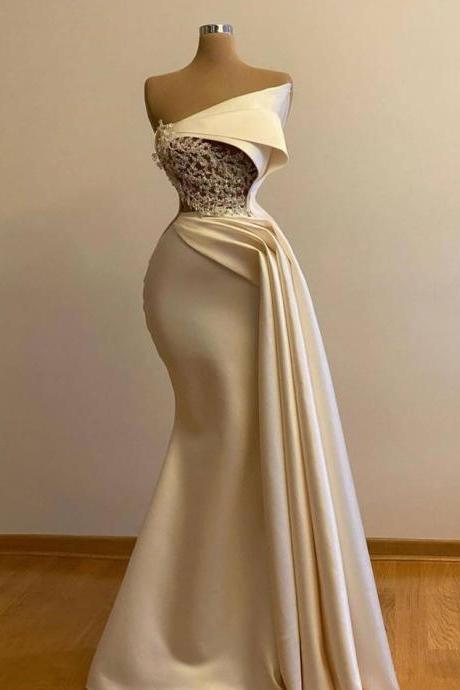 Off Shoulder Ivory Prom Dress With Cape, Wedding Gown,bridal Dress, Long Ivory Engagement Dress, African Clothing For Women,prom Dress,pl3430
