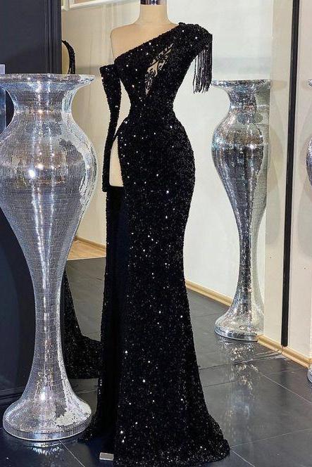 Beautiful Sequin Long Prom Dress, Party Dress,pl3457