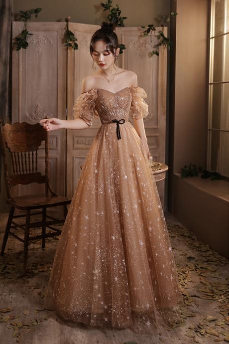 Shiny A Line Sequins Long Prom Dress Evening Dress,pl3724