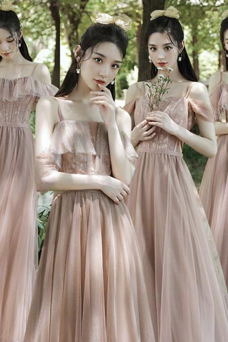 Cute Lace Tulle Long Prom Dress Bridesmaid Dress,pl3771