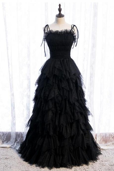 Black Tulle Long Prom Gown Formal Dress,pl3866