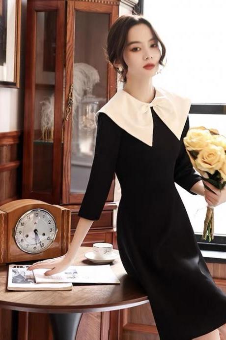 Black Evening Dress, High Quality Socialite Dress Party Dress,custom Made,pl3953