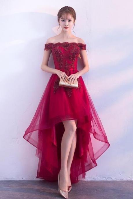 Wine Red Tulle Homecoming Dress 2021, Beautiful Party Dress,pl4131