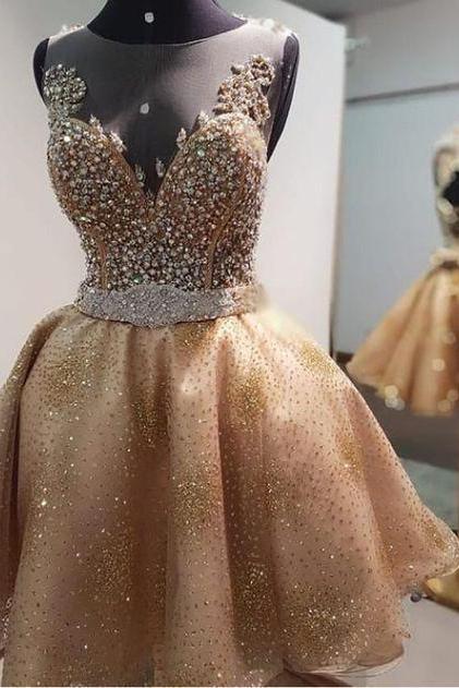 Lace Homecoming Dresses Appliqued Short Prom Dresses,pl4149