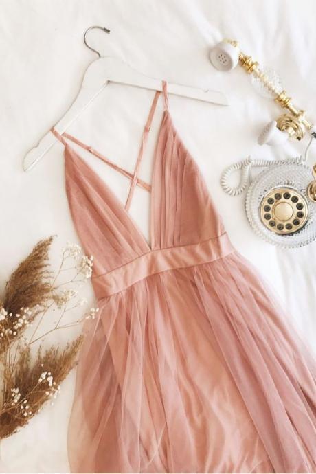 Romantic Pink Dress, Romantic Party Dresses,pl4303