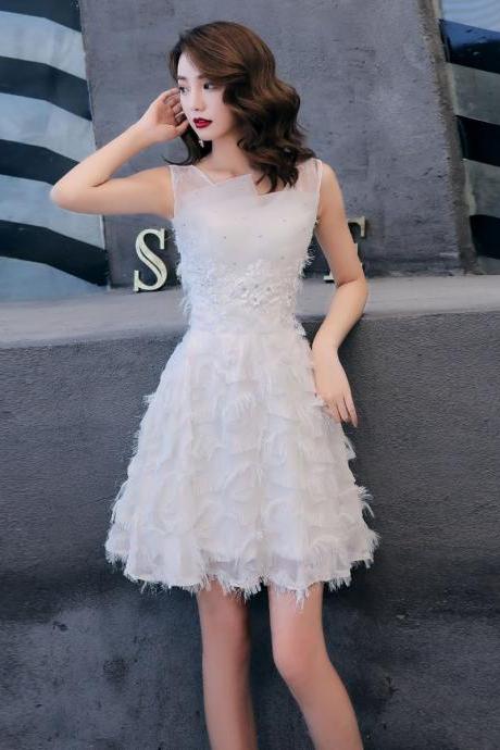 Gray Tulle Lace Short Prom Dress Gray Cocktail Dress,pl4371