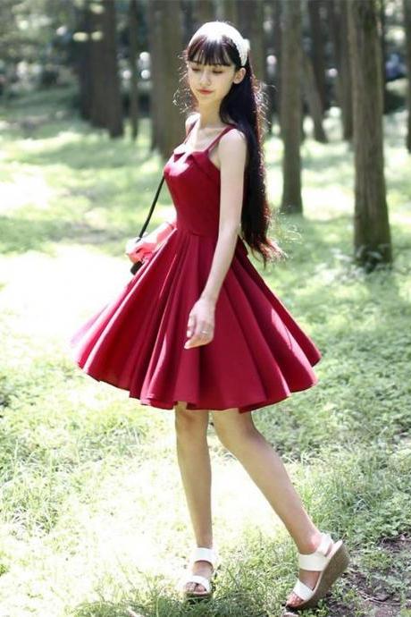 Sweet Burgundy Short Prom Dress, Cute Homecoming Dress,pl4433