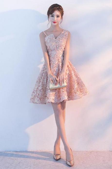Cute A Line One Shoulder Short Prom Dress, Homecoming Dress,pl4530