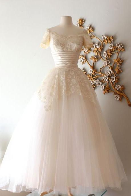 Lace Wedding Ball Gown,short Sleeve Prom Dress,fashion Bridal Dress,sexy Party Dress,custom Made Evening Dress,pl4572