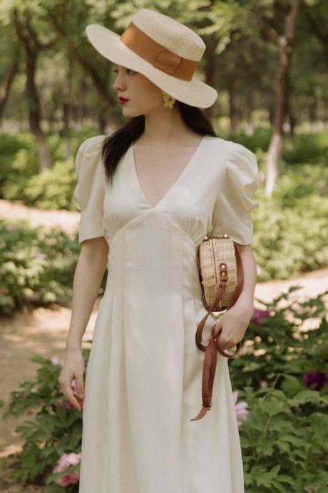 Victorian Dress-french Retro Dress-milk Maid Dress-bustier Dress-french Victorian Dress-vacation Dress- French Retro,pl4689