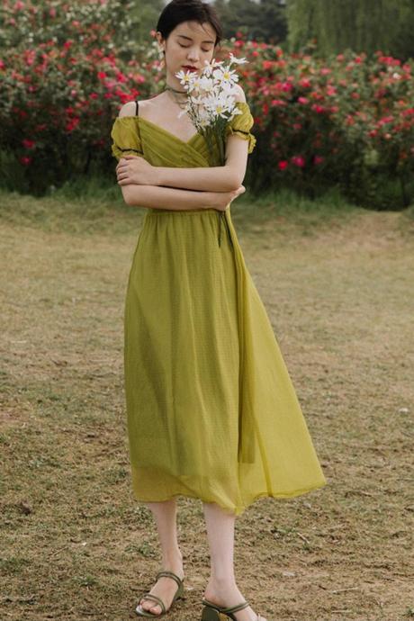 French Romance Dress-princess Fairy Dress-summer French Retro Dress-princess Dress Women-spring Dresses,pl4699