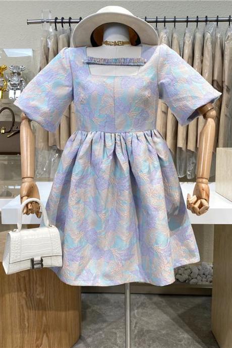 Summer, new style, loose, sweet bouffant dress, bubble sleeve dress,PL4750
