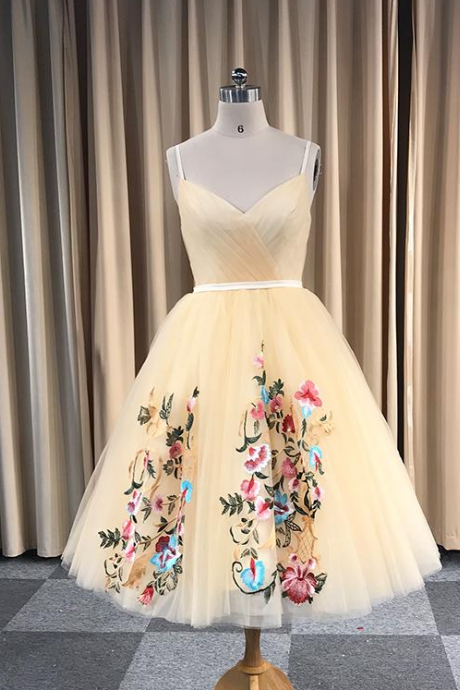 2021 Real Image Homecoming Dresses With Appliques Spaghetti A Line Short Cocktail Party Dress Custom Made Plus Size Prom Gowns,pl4770
