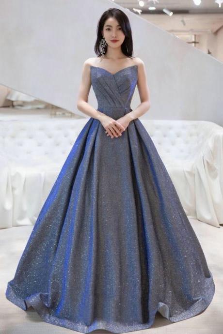 Charming V-neckline Sequins Long Simple Party Dresss, Shiny Prom Dress Formal Dress,pl4924