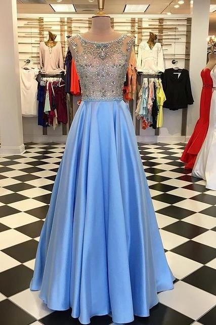 Long Prom Dresses With Beading,formal Dress,dance Dresses,pl4521