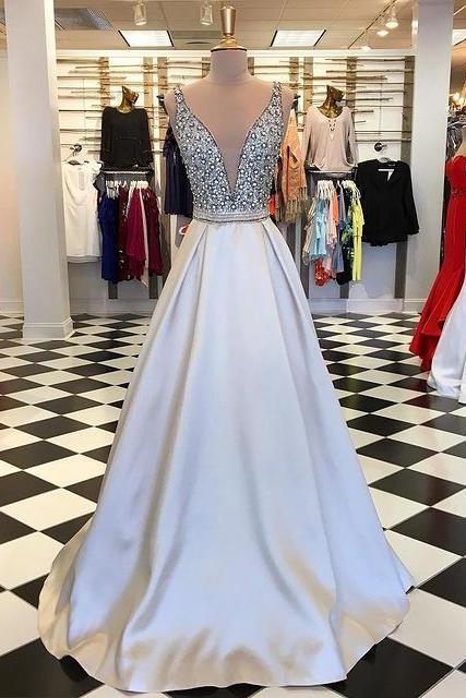 Long Prom Dresses With Beading,formal Dress,dance Dresses,pl4522