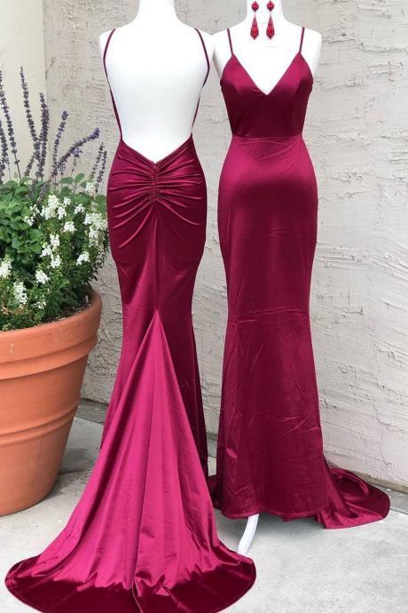Sexy Backless Prom Dress, Prom Dresses, Pageant Dress, Evening Dress, Dance Dresses, Graduation School Party Gown,pl4546