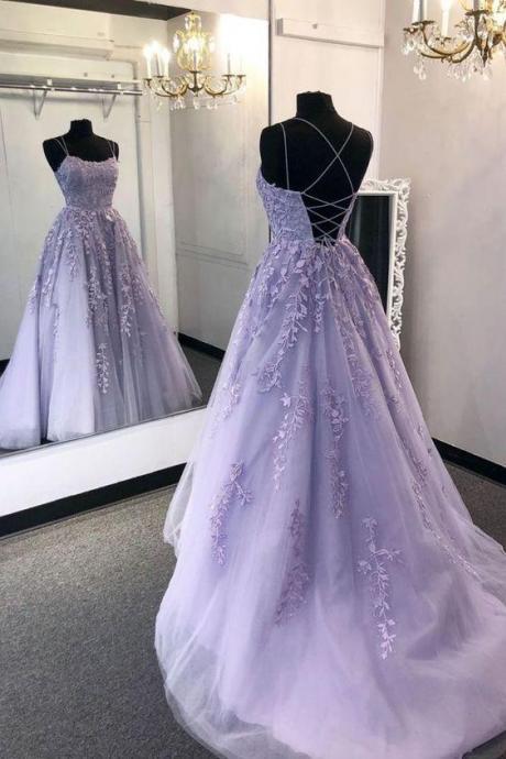 Purple Lace Prom Dress Formal Dress, Evening Dress, Dance Dresses,PL4561