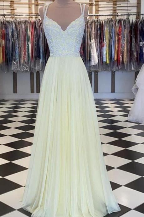 Long Prom Dresses with Appliques,PL4578